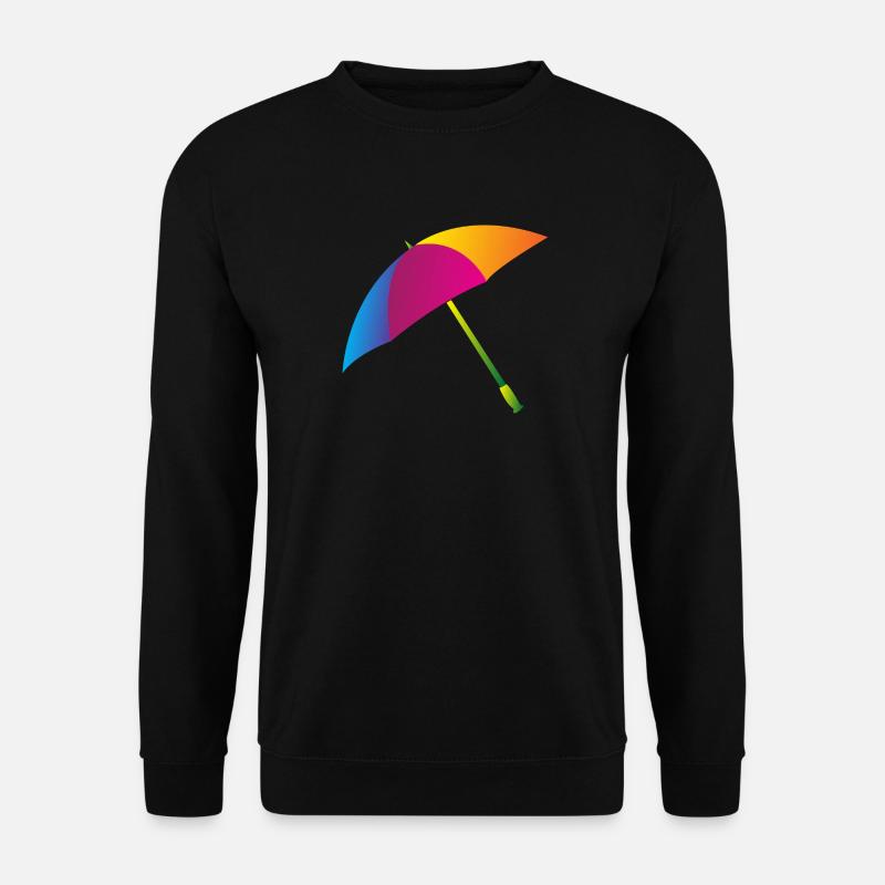 Regenbogen Regenschirm - Unisex Pullover - Schwarz