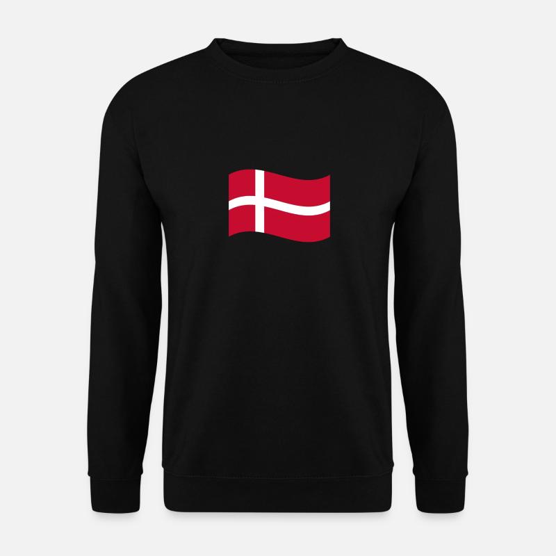 Flag Denmark / wave - Unisex Sweatshirt - black