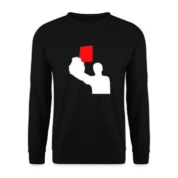 Un arbitre de football donne un carton rouge - Sweat-shirt Unisexe - noir - Devant - Alina (178cm) & Michal (187cm)