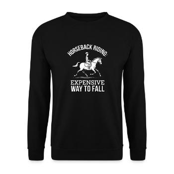 Façon coûteuse de tomber – Riding & Horse Love - Sweat-shirt Unisexe - noir - Devant - Alina (178cm) & Michal (187cm)