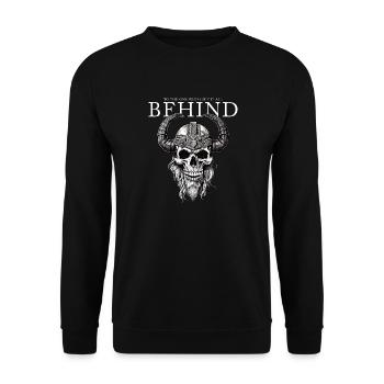 Crâne viking à celui qui a tout laissé derrière lui - Sweat-shirt Unisexe - noir - Devant - Alina (178cm) & Michal (187cm)