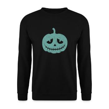 Die niedlichen grusel Kürbisse - Unisex Pullover - Schwarz - Vorne - Alina (178cm) & Michal (187cm)