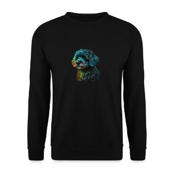 CUTE POODLE - Unisex Sweatshirt - black - Front - Alina (178cm) & Michal (187cm)