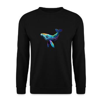 URSPRÜNGLICHER WAL - Unisex Pullover - Schwarz - Vorne - Alina (178cm) & Michal (187cm)