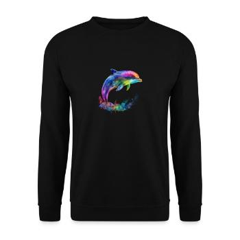 DAUPHIN ORIGINAL - EN COULEURS - Sweat-shirt Unisexe - noir - Devant - Alina (178cm) & Michal (187cm)
