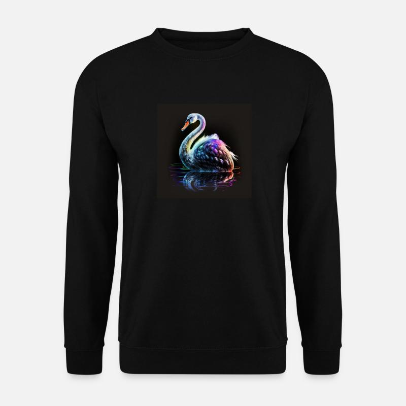 CYGNE AVEC SON REFLET - Sweat-shirt Unisexe - noir