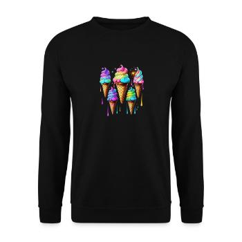 VERSIEGELUNGSEIS - Unisex Pullover - Schwarz - Vorne - Alina (178cm) & Michal (187cm)