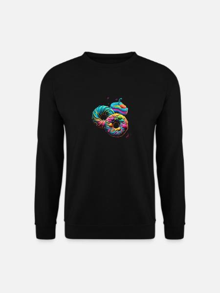 DONUTS WITH GOOD CREAM - DONUT - Unisex Sweatshirt - black