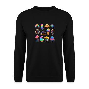 COOKIES - ICE CREAM - Unisex Sweatshirt - black - Front - Alina (178cm) & Michal (187cm)