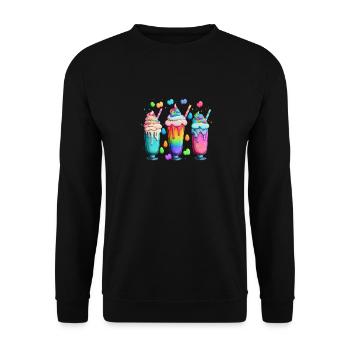MILK SHAKES - MULTICOLORED - Unisex Sweatshirt - black - Front - Alina (178cm) & Michal (187cm)