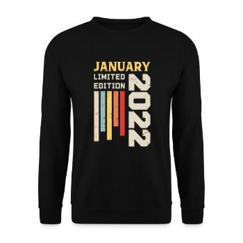 January 2022 - Birthday gift January 2022 - Unisex Sweatshirt - black - Front - Alina (178cm) & Michal (187cm)