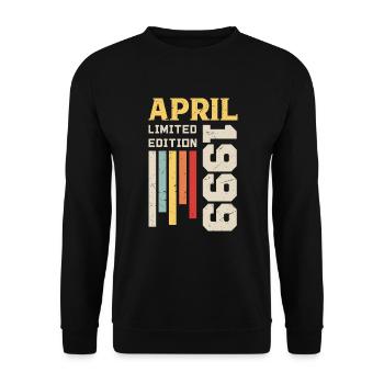 April 1999 - Birthday gift April 1999 April - Unisex Sweatshirt - black - Front - Alina (178cm) & Michal (187cm)