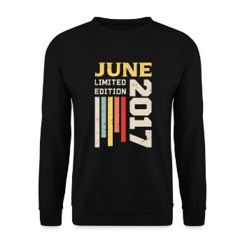 June 2017 - Birthday gift June 2017 June - Unisex Sweatshirt - black - Front - Alina (178cm) & Michal (187cm)