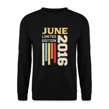 June 2016 - Birthday gift June 2016 June - Unisex Sweatshirt - black - Front - Alina (178cm) & Michal (187cm)
