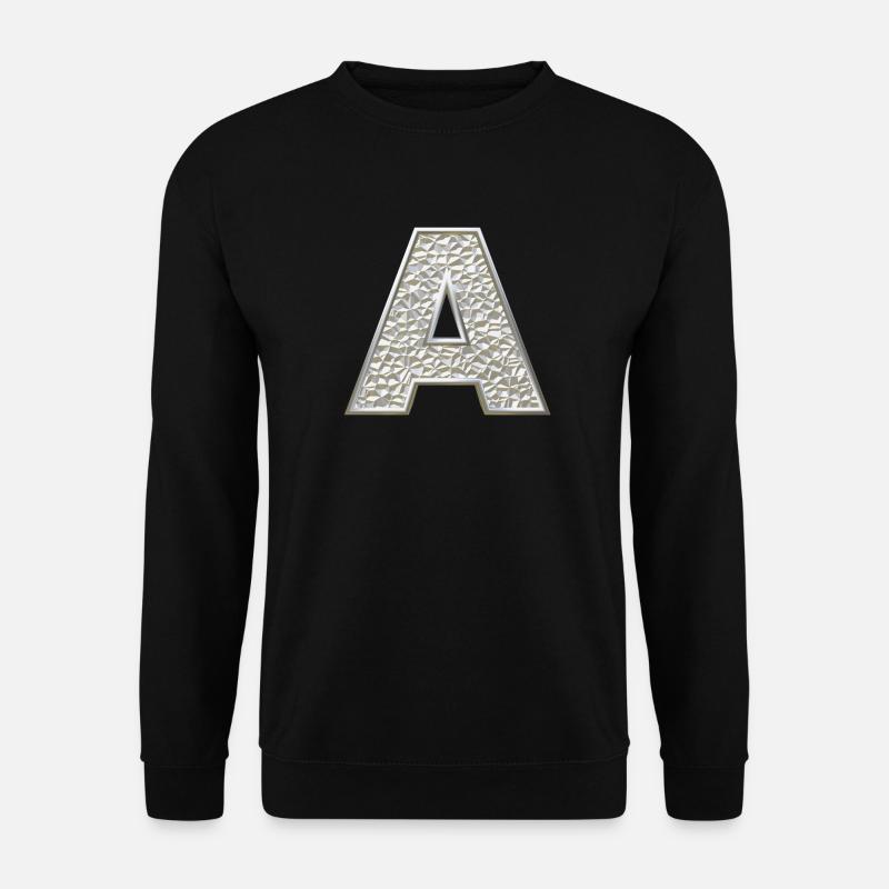 A, letter, letter A, initial, initial A, monogram, - Unisex Sweatshirt - black