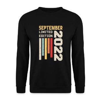 September 2022 Birthday Gift September 2022 - Unisex Sweatshirt - black - Front - Alina (178cm) & Michal (187cm)