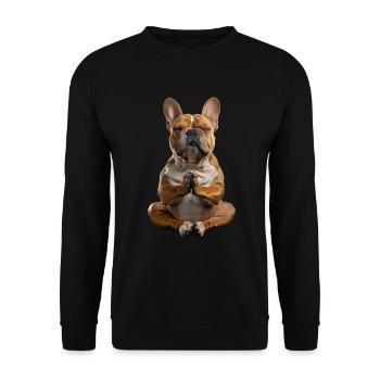 Bouledogue - Sweat-shirt Unisexe - noir - Devant - Alina (178cm) & Michal (187cm)