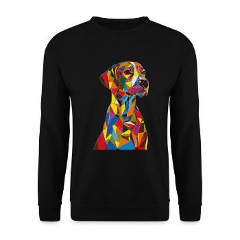 Hund - Unisex Pullover - Schwarz - Vorne - Alina (178cm) & Michal (187cm)
