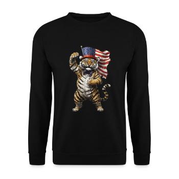 Tiger - Unisex Pullover - Schwarz - Vorne - Alina (178cm) & Michal (187cm)