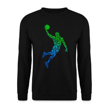 Basketballer Basketballspieler Basketball Kinder - Unisex Pullover - Schwarz - Vorne - Alina (178cm) & Michal (187cm)