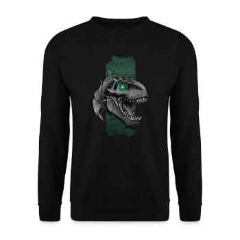 Thunderous Roar: Allosaurus Dominance - Unisex Sweatshirt - black - Front - Alina (178cm) & Michal (187cm)