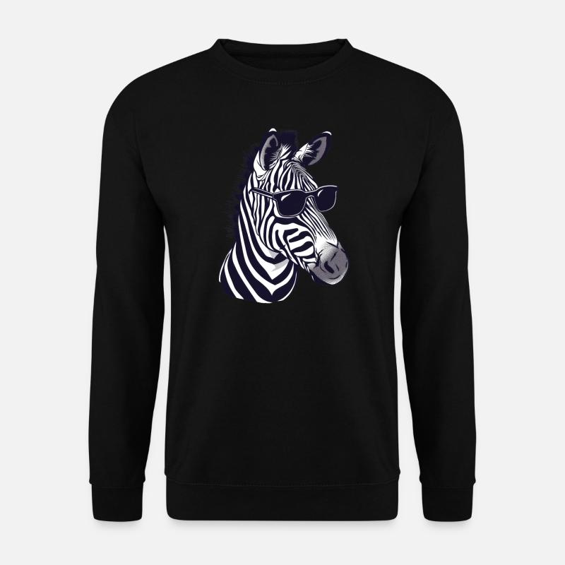 zebra, sunglasses, summer, gift - Unisex Sweatshirt - black