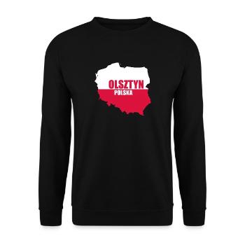 Polska Olsztyn Allenstein Poland Gift - Unisex Sweatshirt - black - Front - Alina (178cm) & Michal (187cm)