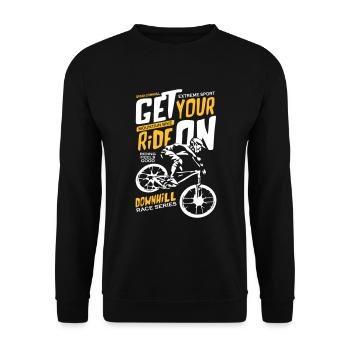 Downhill Race Series - Unisex Pullover - Schwarz - Vorne - Alina (178cm) & Michal (187cm)