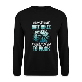 Dirt Bike Motocross Offroad Motorrad Dirt Biker - Unisex Pullover - Schwarz - Vorne - Alina (178cm) & Michal (187cm)