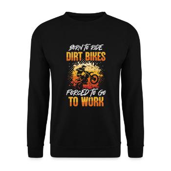 Dirt Bike Motocross Offroad Motorrad Dirt Biker - Unisex Pullover - Schwarz - Vorne - Alina (178cm) & Michal (187cm)