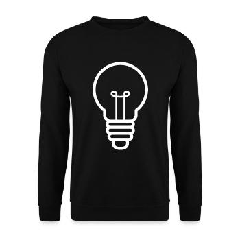 Light bulb bulb lamp light lamp bulb genius - Unisex Sweatshirt - black - Front - Alina (178cm) & Michal (187cm)