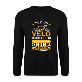 Cycliste vélo Humour passion velo - Sweat-shirt Unisexe - noir - Devant - Alina (178cm) & Michal (187cm)