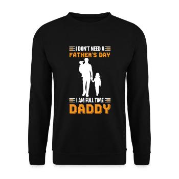 Father's Day gift for dad for Men's Day - Unisex Sweatshirt - black - Front - Alina (178cm) & Michal (187cm)