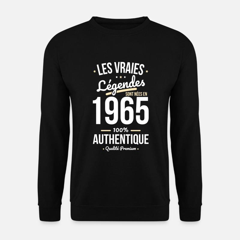 60-jähriges Jubiläum - 1965 wurden Legenden geboren - Unisex Pullover - Schwarz