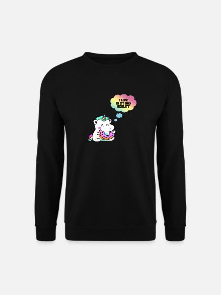 Einhorn Baby Donut Baby Geschenk - Unisex Pullover - Schwarz
