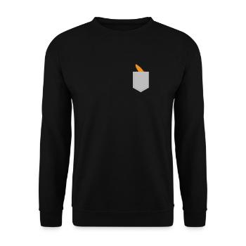 Corn Pocket Funny Corn Corn Cob Design - Unisex Sweatshirt - black - Front - Alina (178cm) & Michal (187cm)