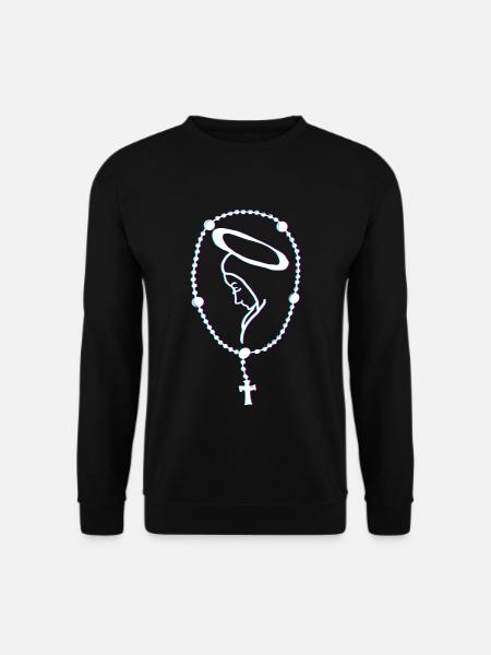 Glaube Rosenkranz Christlicher Gläubiger Religiöse - Unisex Pullover - Schwarz