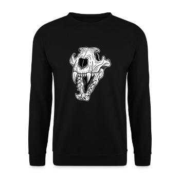 Skull Skeleton Skull Horror Cadeau d’Halloween - Sweat-shirt Unisexe - noir - Devant - Alina (178cm) & Michal (187cm)