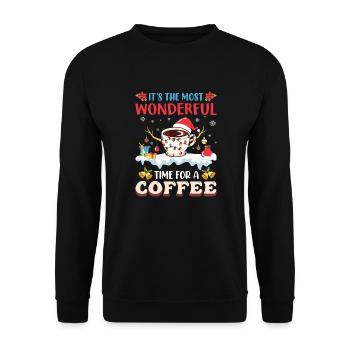Weihnachten Santa Claus Merry Christmas - Unisex Sweatshirt - black - Front - Alina (178cm) & Michal (187cm)
