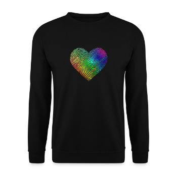 Gay Pride DNA Rainbow - Sweat-shirt Unisexe - noir - Devant - Alina (178cm) & Michal (187cm)