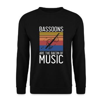 Instrument à vent en bois et instrument à vent basson - Sweat-shirt Unisexe - noir - Devant - Alina (178cm) & Michal (187cm)