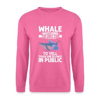 Beluga Whale Design für Meeressäuger und Orca - Unisex Pullover - Pink - Vorne