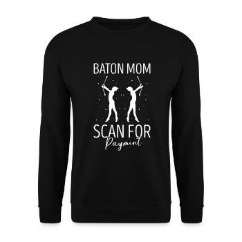 Gymnastik Design für Taktstock drehen - Unisex Pullover - Schwarz - Vorne - Alina (178cm) & Michal (187cm)