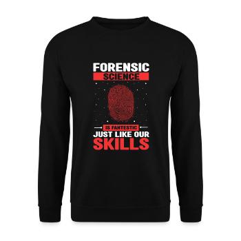 Forensik und forensische Wissenschaft - Unisex Pullover - Schwarz - Vorne - Alina (178cm) & Michal (187cm)