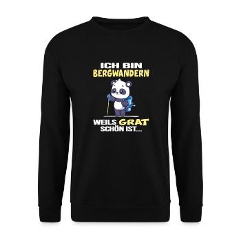 Mountain hiking Hut tour servus alpin summit ridge - Unisex Sweatshirt - black - Front - Alina (178cm) & Michal (187cm)