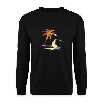 Bowling Retro Stil - Unisex Pullover - Schwarz - Vorne - Alina (178cm) & Michal (187cm)