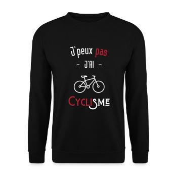j'peux pas j'ai cyclisme - Sweat-shirt Unisexe - noir - Devant - Alina (178cm) & Michal (187cm)