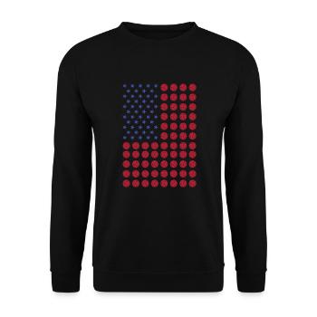Sport Us Flag Volleyball - Unisex Pullover - Schwarz - Vorne - Alina (178cm) & Michal (187cm)
