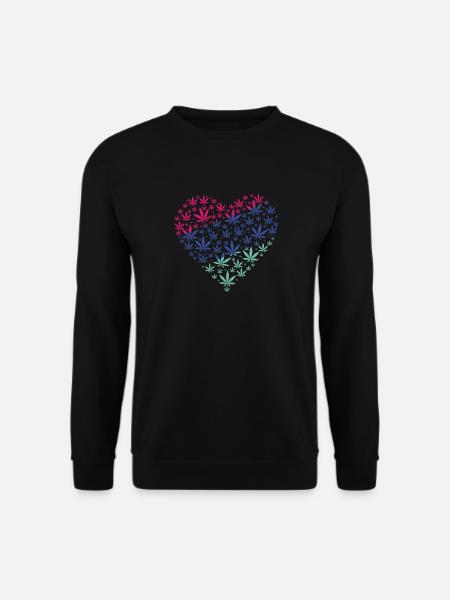 A heart of weed - Unisex Sweatshirt - black