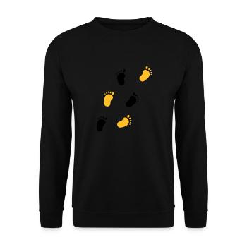 Baby feet - Unisex Sweatshirt - black - Front - Alina (178cm) & Michal (187cm)